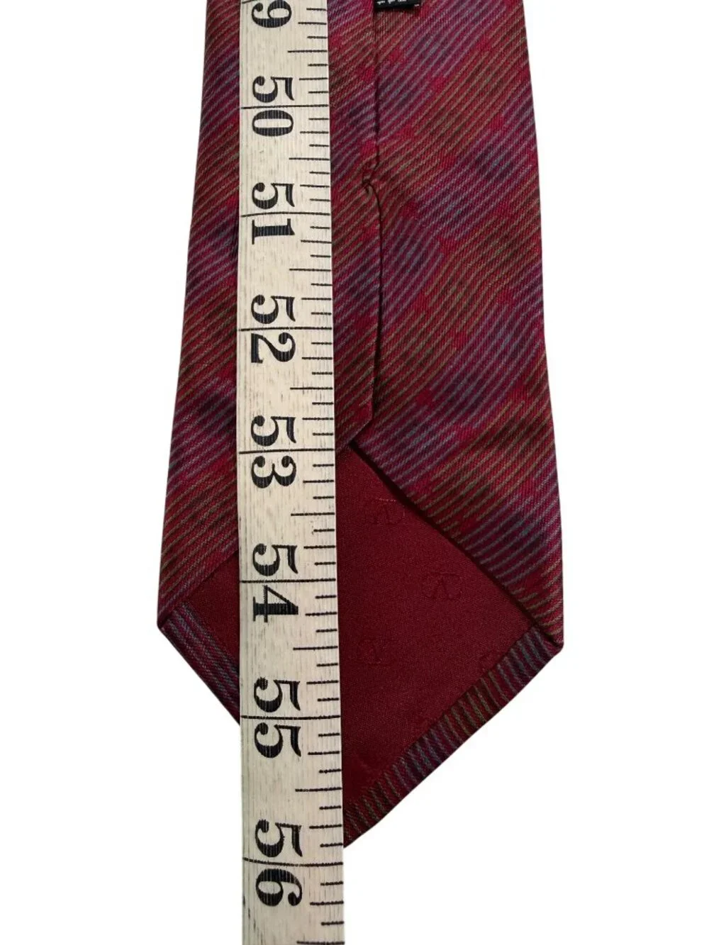 Vintage Valentino 100% Silk Neck Tie Geometric in Red Purple & Gold